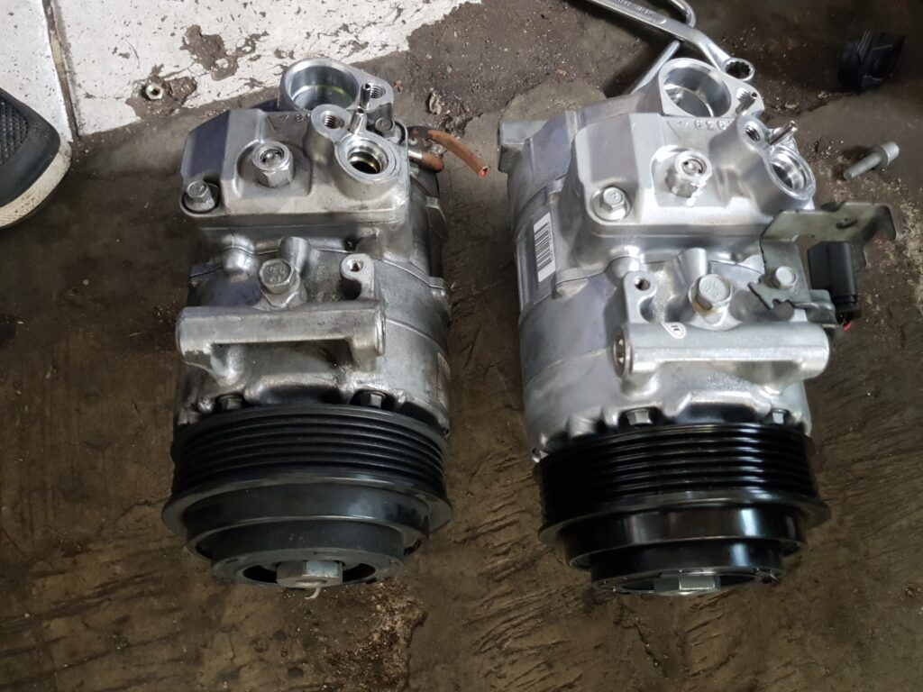 kompresor AC lama dan baru Mercy Mercedes benz ML400